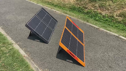 Foldable Solar Panel 200W 23.5% High Efficiency 20V Portable with 2 Brackets Solar Cable for Camping RV Power Station Off-Grid Emergency Power Outage