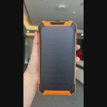 Solar Charger Power Bank 49880mAh Portable Solar Panel Battery Pack Dual USB LED Flashlight for Camping Travel Hiking Outdoor All Cell Phones Electronics