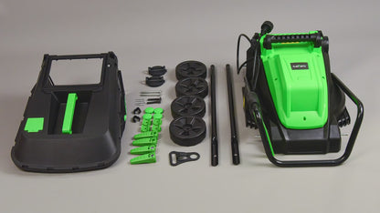 Electric Lawn Mower Corded 13-Inch 11 Amp – 3100 RPM Push Mower with 8-Gallon Collection Bag 3 Adjustable Cutting Heights for Yard Farm Care