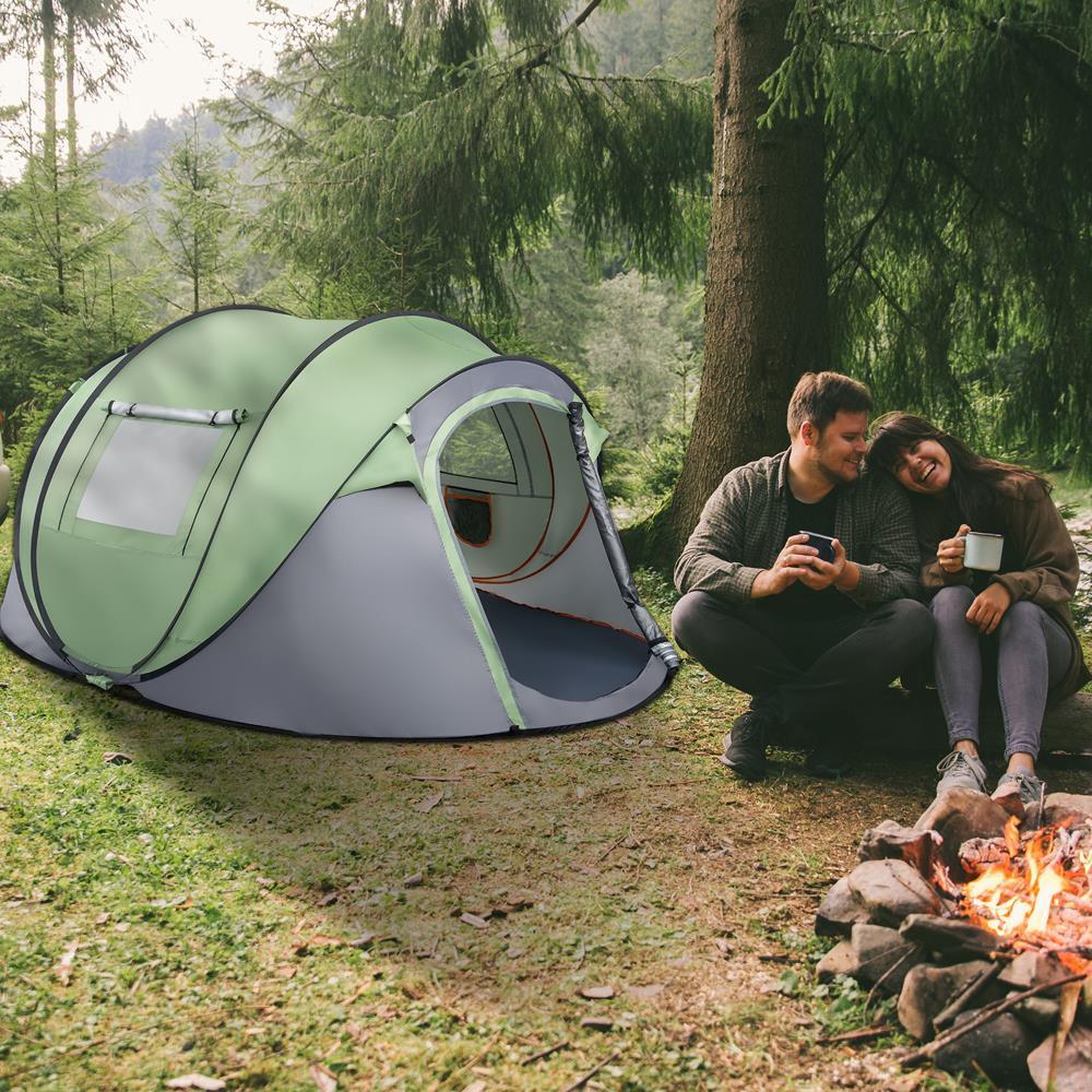 4 Person Pop-Up Camping Tent – Waterproof Automatic Instant Setup Family Tent