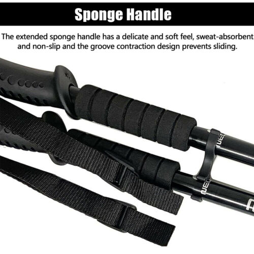 2X Trekking Poles Nordic Walking Sticks Adjustable Anti-shock Hiking Alpenstock