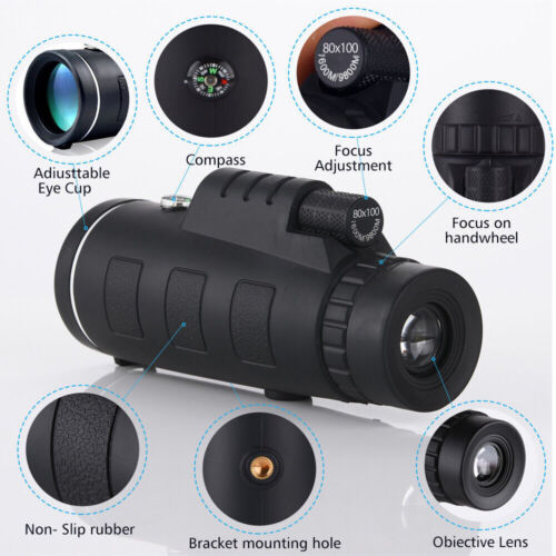 40x60 Zoom HD Monocular Telescope  / Spotting Scope  with BAK4 Prisms