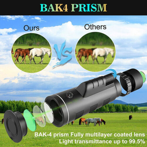 40x60 Zoom HD Monocular Telescope  / Spotting Scope  with BAK4 Prisms