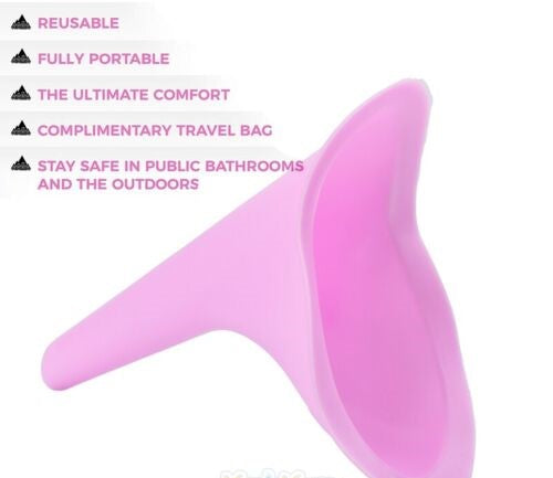 3Pcs Reusable Silicone Women’s Urinal Funnel – Portable Female Travel Pee Device for Camping, Hiking & Outdoor Use
